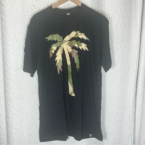 BLVD Camo Palm Tree "Tree Life" Graphic T-Shirt Men's Size XL Black